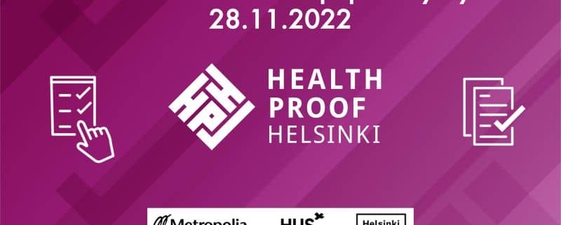 Health Proof Helsinki workshop banner