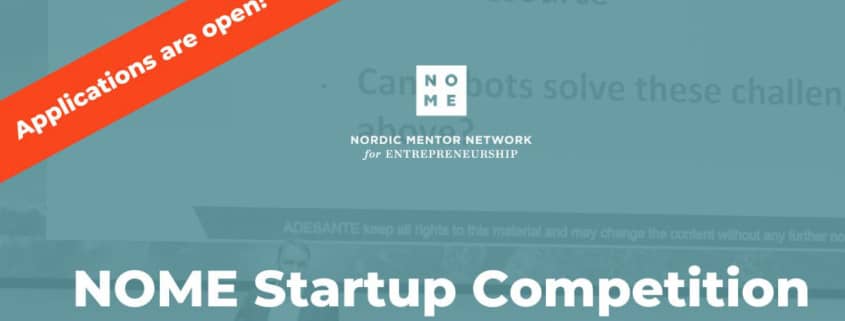 NOME Startup Competition 2022 banner
